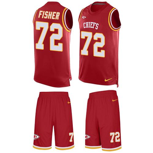 Nike Chiefs #72 Eric Fisher Red Team Color Men's Stitched NFL Limited Tank Top Suit Jersey - Click Image to Close